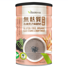 Vilson 米森 有機無加糖無麩質黑芝麻穀奶, 1罐, 400g, 1入