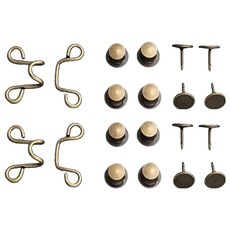 腰圍調節快速收腰神器套裝，合金材質，多色可選, 釘子10 x 9mm + 底扣7 x 9mm + 鉤子24 x 16.5mm + 掛鉤32 x 11mm, 2組