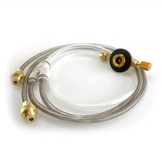 Forest Outdoor 群森戶外 一對二瓦斯轉接管, 銀色, 1條