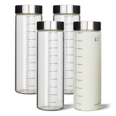 Mir 耐熱刻度玻璃瓶 500ml 4入, 4個