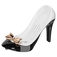 優雅氣質高跟鞋造型香皂瀝水架, ABS材質, 浴室/廚房適用, 優雅白黑, 1個