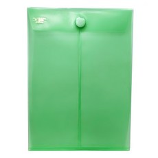 HFPWP 台灣製 環保無毒 防水直式黏扣式文件袋 資料袋 公文袋 板厚0.18mm 10入, A4, 1組, 綠色