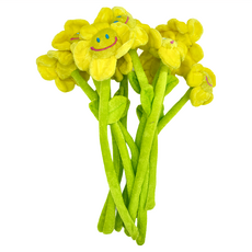 絨毛太陽花娃娃 小號, 35cm, 黃色, 1組