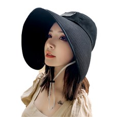 JAR嚴選 時尚春夏360度抗UV防曬遮陽帽-黑色, 均碼, 1個