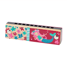 Stephen Joseph 口琴，適用年齡：3歲以上，材質：木頭、塑膠, 美人魚, 2 x 3 x 10.5cm, 1個