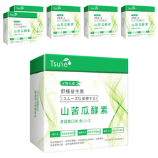 Tsuie 日濢 舒暢益生菌山苦瓜酵素 強化版, 花蓮4號山苦瓜, 酵素幫助調整體質，排便順暢，告別卡卡人生, 15入, 2.5g, 6盒
