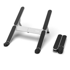 Kinyo 輕巧隨身折疊鋁合金筆電增高支架 NCP-241, 1個, 銀色