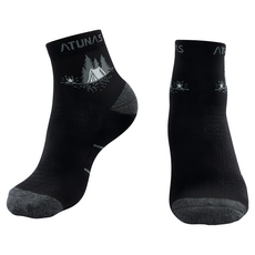 ATUNAS 歐都納 步步輕心 A1ASGZ01N 透氣吸汗 減壓舒適運動襪, 黑色, 1雙