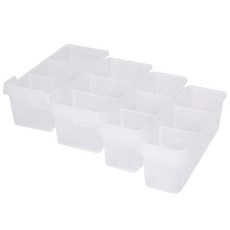 昌信生活 Story G3號冰箱收納盒 4件組, 1號400 x 120 x 140mm + 2號400 x 165 x 140mm, Clear, 1組