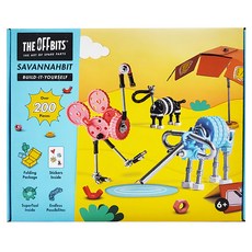 THE OFF BITS 怪奇機械積木 熱帶草原遊戲盒, 200+ 件, 6歲以上, 1盒
