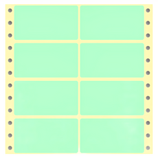 華麗牌 電腦列印標籤 雙排 WL-5015G 綠色, 1200張, 1盒