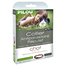 Pilou 皮樂 非藥用除蚤蝨項圈 成貓用, 一體成型設計, 植物防水配方, 防勒斃設計, 1盒