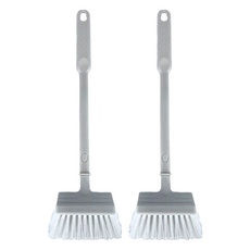Easy Cleaning Solution 潔田屋 抗菌方型衛浴刷, 可拆式刷柄, KK1235, 2支