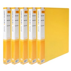 Heemangfile A4適用20頁可加頁檔案夾 黃色 辦公室文件收納整理必備, 5本