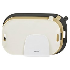 HAPPYCALL TPU 抗菌防滑無刮痕砧板收納架, 4個, 1組, 4900-0120-1A, 1組, 白色 + 黃色 + 灰色