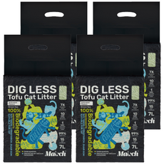 Maoch 喵趣 碳淨茶酚消臭豆腐貓砂 1.5mm 4包 7L 植物豆腐砂 快速凝結 除臭 低粉塵 可沖馬桶, 2.8kg, 炭淨茶酚