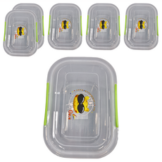 GIMI 吉米 K-876 3L 密封盒帶蓋, 27.5 x 18.7 x 11.8cm, 1組, 6個