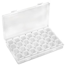 小麥購物 可拆收納盒, 28格 PP材質, 透明