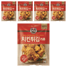 CJ BEKSUL 白雪 炸雞粉 適合製作酥脆炸雞 道地韓式風味, 1kg, 5包