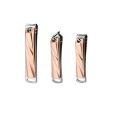 SC優選 精工麋鹿鷹嘴鉗剪刀修甲斜口指甲刀3件組 玫瑰金, 1組