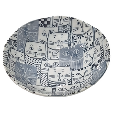 JUST HOME 日本製貓咪家族陶瓷淺缽 6.5吋 4入組, 4件組陶磁缽(16.5 x 5cm), 貓咪家族, 1組