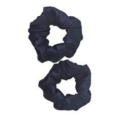 BIOAM 佰歐安 天然蠶絲髮圈 甜甜圈 黑色 兩入