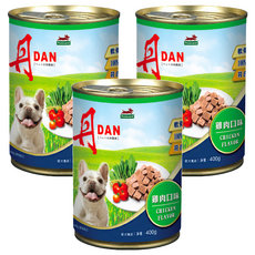 DAN 丹 愛犬罐頭 雞肉口味, 雞肉, 400g, 3罐