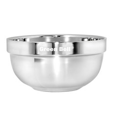 Green Bell 綠貝 304不鏽鋼晶緻隔熱碗 15.5cm，耐酸鹼、耐腐蝕、耐高溫, GBK-483, 1個