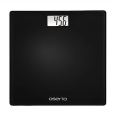歐瑟若oserio 數位體重計 BLG-261 高精準度 超薄鋼化玻璃面板, 黑色, 1台