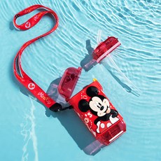 fisher-price 費雪 迪士尼立體3D圖案矽膠包覆方形兒童用吸管水壺, 1個, 280ml, 紅色米奇