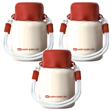 Well Life 悅生活 美型荷葉316不鏽鋼燜燒罐 680ml, 甜杏白, 3個