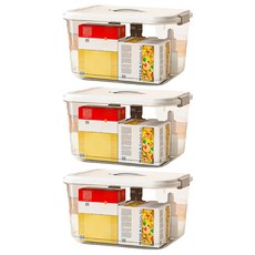 小麥購物 手提收納盒 小, 透明白, 3個