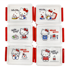 收納王妃 HELLO KITTY收納盒 4號, 點心 + 浪漫 + 萌萌 + 蘋果 + 野餐 + 俏, 1組