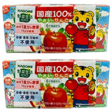 KAGOME 可果美 野菜生活蘋果果汁，100%國產，6個月以上適用，不含砂糖/甘味料/食鹽, 300ml, 2組