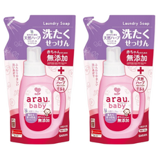 SARAYA arau 愛樂寶 無添加洗衣精 補充包 天然草本 嬰兒適用, 720ml, 2包
