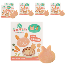 森林麵食 森林星星麵 鮮紅蘿蔔, 可愛造型麵條 零添加食鹽, 200g, 6盒