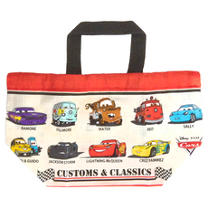 Skater 束口便當手提袋, 1個, Cars 黑色 + 米白色 + 紅色