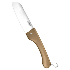 仙德曼 折合料理刀, 5Cr15Mo不鏽鋼, 橡膠握柄, 台灣監製, 咖啡色, 1支