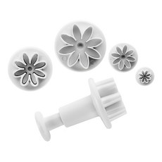 ibili 翻糖推壓模4件組, 雛菊, 1組