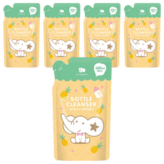 les enphants 麗嬰房 奶瓶蔬果酵素洗潔液 鳳梨香 補充包, 680ml, 5包