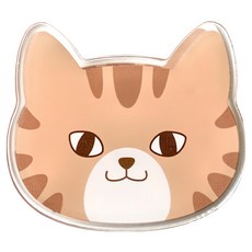 ekax 磁吸造型壓克力夾 虎斑貓, 4.5 x 5cm, 1個