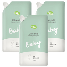 nac nac 低敏嬰兒洗衣精補充包, 1.1L, 3包