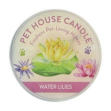 PET HOUSE 室內除臭寵物香氛蠟燭 睡蓮 無添加 長燃12小時, 43g, 1個