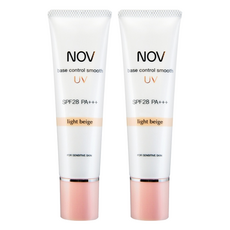 NOV 娜芙 潤色防曬隔離霜 SPF28 PA+++ light beige 自然修飾毛孔、小細紋, 柔膚, 30g, 2條