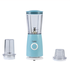 Fujitek 富士電通 多功能鮮榨研磨果汁機 FTJ-B03, 冰炫藍色, 攪拌/榨汁/研磨3合1, 附研磨杯, 容量600ML, 1組