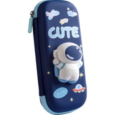 Popkids 3D EVA 紓壓多功能收納鉛筆盒 小型 太空人款, 宇航員, 1個