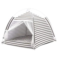 BELLE AMOUR 四季通用可拆卸寵物帳篷, 40 x 40 x 41cm, 條紋, 1個