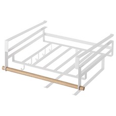 JUST HOME 簡約白木柄廚櫃收納架, 33x28x12cmH, 白色, 33 x 28 x 12cm, 1入