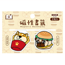 DOCA 豆卡頻道 造型磁性書籤 2個, D款, 1組