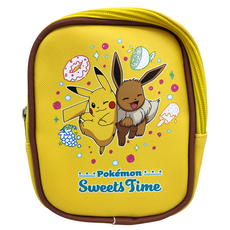 SHIERN-CHIU 廣億實業 寶可夢 口袋收納包 PKM-02213B 仿皮(PVC) 聚酯纖維, 黃色, 14 x 11 x 4cm